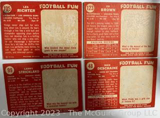 Sports Cards: Football: 25 Professional Football Player Cards Circa Early 1960's