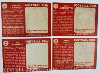 Sports Cards: Football: 20 Professional Football Player Cards Circa Early 1960's