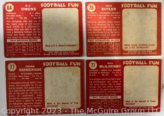 Sports Cards: Football: 20 Professional Football Player Cards Circa Early 1960's