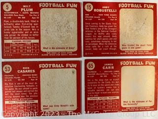 Sports Cards: Football: 20 Professional Football Player Cards Circa Early 1960's