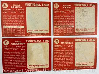 Sports Cards: Football: 17 Professional Football Player Cards Circa Early 1960's