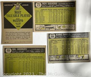 Sports Cards: Baseball: 20 Topps Cards Circa Early 1960's