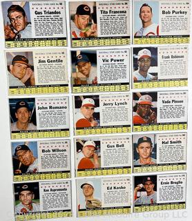 Sports Cards: Baseball: 15 Post Cereal 1961 Baseball Star Cards: Frank Robinson; Jim Gentile et al