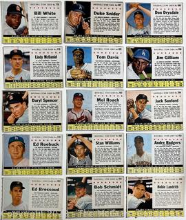 Sports Cards: Baseball: 15 Post Cereal 1961 Baseball Star Cards: Duke Snider; Don Drysdale et al