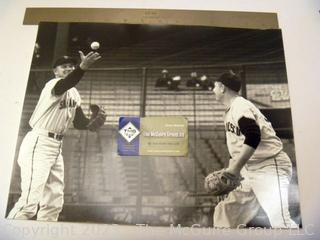 Original photographic print 11 x 14" by renowned sports photographer Art Rickerby of SF Giants Harvey Kuenn and Jack Sanford