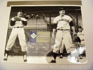 Original photographic print 11 x 14" by renowned sports photographer Art Rickerby of SF Giants Harvey Kuenn and Jack Sanford