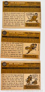 Sports Cards: Baseball: 14 Topps Cards Circa Early 1960's