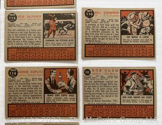 1962 Topps baseball card lot (18): Bob Skinner; Bill Skowron, et al