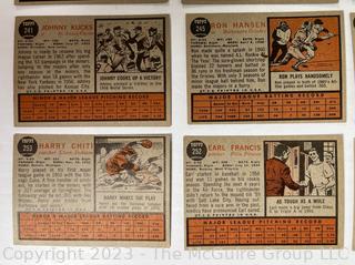 1962 Topps Baseball card lot (18): Robin Roberts; George Altman;et al