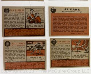 1962 Topps Baseball 18 Card lot: Louis Apericio; Galen Cisco; Al Dark; Ozzie Virgil et al