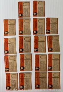 1961 Fleer "Baseball Greats" lot of 18 cards