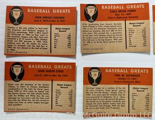 1961 Fleer "Baseball Greats" lot of 18 cards