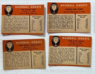 1961 Fleer "Baseball Greats" lot of 18 cards