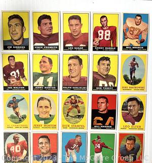 1958 & 1961 Topps 20 Football card lot: Jerry Norton, Mel Branch et al