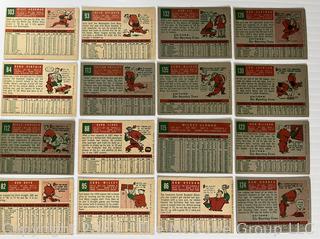 1959 Topps Baseball 16 card lot: w/ Sporting News banners