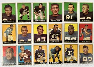 1961 Topps Football 18 card lot: Lenny Moore, Ray Lipscome et al