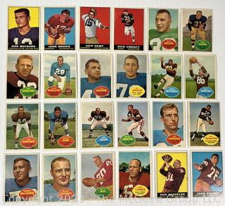 Mixed year 24 Topps Football card lot: Jack Kemp, Bobby Mitchell et al