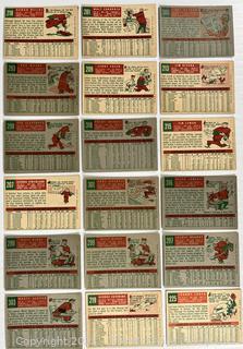 Sports Cards: Baseball: 18 Trading Cards Circa 1960 including Tex Clevenger, Walt Craddock, Curt Raydon and Johnny Logan