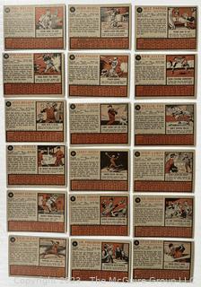 Sports Cards: Baseball: 18 Topps Trading Cards Circa 1960 including Milt Pappas, Nellie Fox, Vada Pinson, Don Clendenin and Gil Hodges