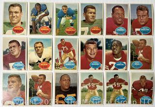 Sports Cards: Football: 18 Trading Cards Circa 1960 including Tom Brookshier and Andy Robistelli 