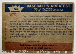 1959 Fleer Baseball: Ted Williams fishing #54