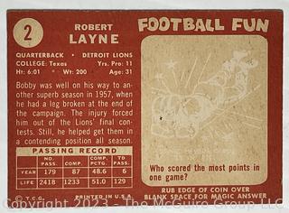 1958 Topps Football card #2: Detroit Lions great Bobby Layne  