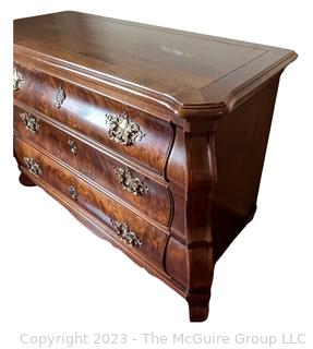 Henredon Three Drawer Oxbow Style Bombay Chest. Measures 46w x 18d x 32"h