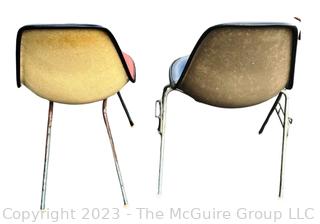 Two (2) Mid Century Modern DSX Chairs by Eames for Herman Miller.  Stamped Property of US Government.   Measures 18w x 21.5d x 33"h