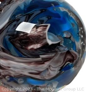 Three (3) Hand Blown Glass Paperweights Two Signed and Numbered by Scottish Designer Caithness 