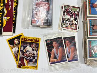 Collection of Memorabilia Including 1980's-90's Baseball Trading Cards, Bumper Stickers, Orioles Honorary Contract for Catching a Foul Ball, a Mike Mussina Game Program and oversized Soft Ball 