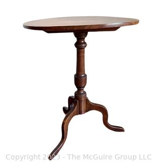 Antique Dark Oak Tilt-Top Tripod Table