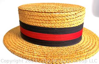 Boater Italia Straw Hat  Made in Florence, Italy. 