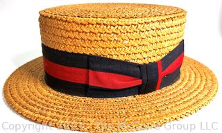 Boater Italia Straw Hat  Made in Florence, Italy. 