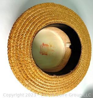 Boater Italia Straw Hat  Made in Florence, Italy. 