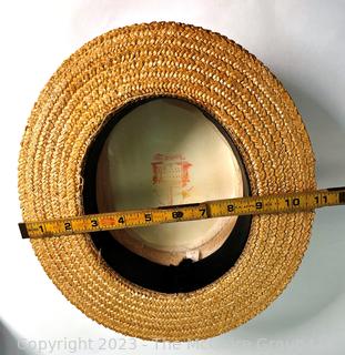 Boater Italia Straw Hat  Made in Florence, Italy. 