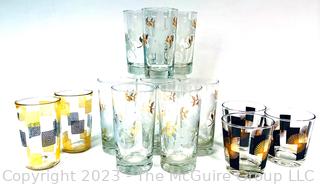 Group of Mid Century Drinking Glasses and Tumblers.