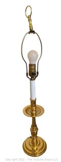 Baldwin Brass Candle Stick Table Lamp. Measures 29.5" Tall