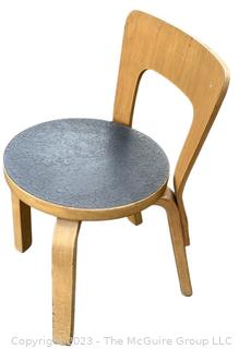 Mid Century Modern Chair 65 by Alvar Aalto for Artek.   Measures 14d x 23.5"h