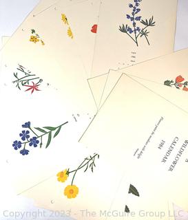 Pages from "A Calendar of Wildflowers 1984" Limited Print Run Published by The Blackwood Press., Placerville, Calif.