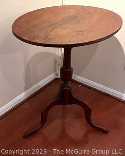 Antique Dark Oak Tilt-Top Tripod Table