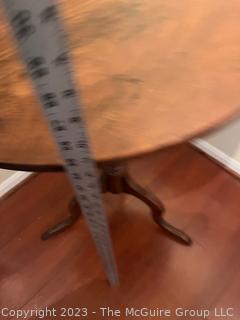 Antique Dark Oak Tilt-Top Tripod Table