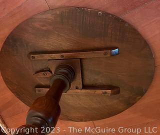 Antique Dark Oak Tilt-Top Tripod Table