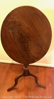 Antique Dark Oak Tilt-Top Tripod Table