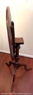 Antique Dark Oak Tilt-Top Tripod Table