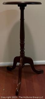 Vintage Wood Plant Stand with Spindle Base. 28" Tall