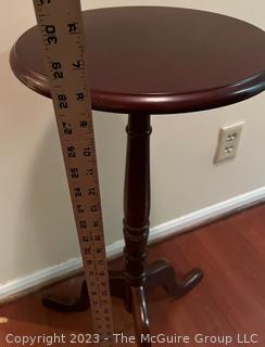 Vintage Wood Plant Stand with Spindle Base. 28" Tall