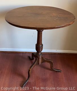 Antique Dark Oak Tilt-Top Tripod Table