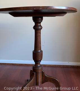 Antique Dark Oak Tilt-Top Tripod Table