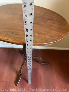 Antique Dark Oak Tilt-Top Tripod Table