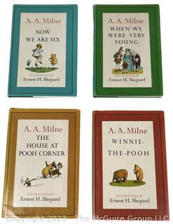 Four (4) Vintage Winnie the Pooh Books by AA Milne. 